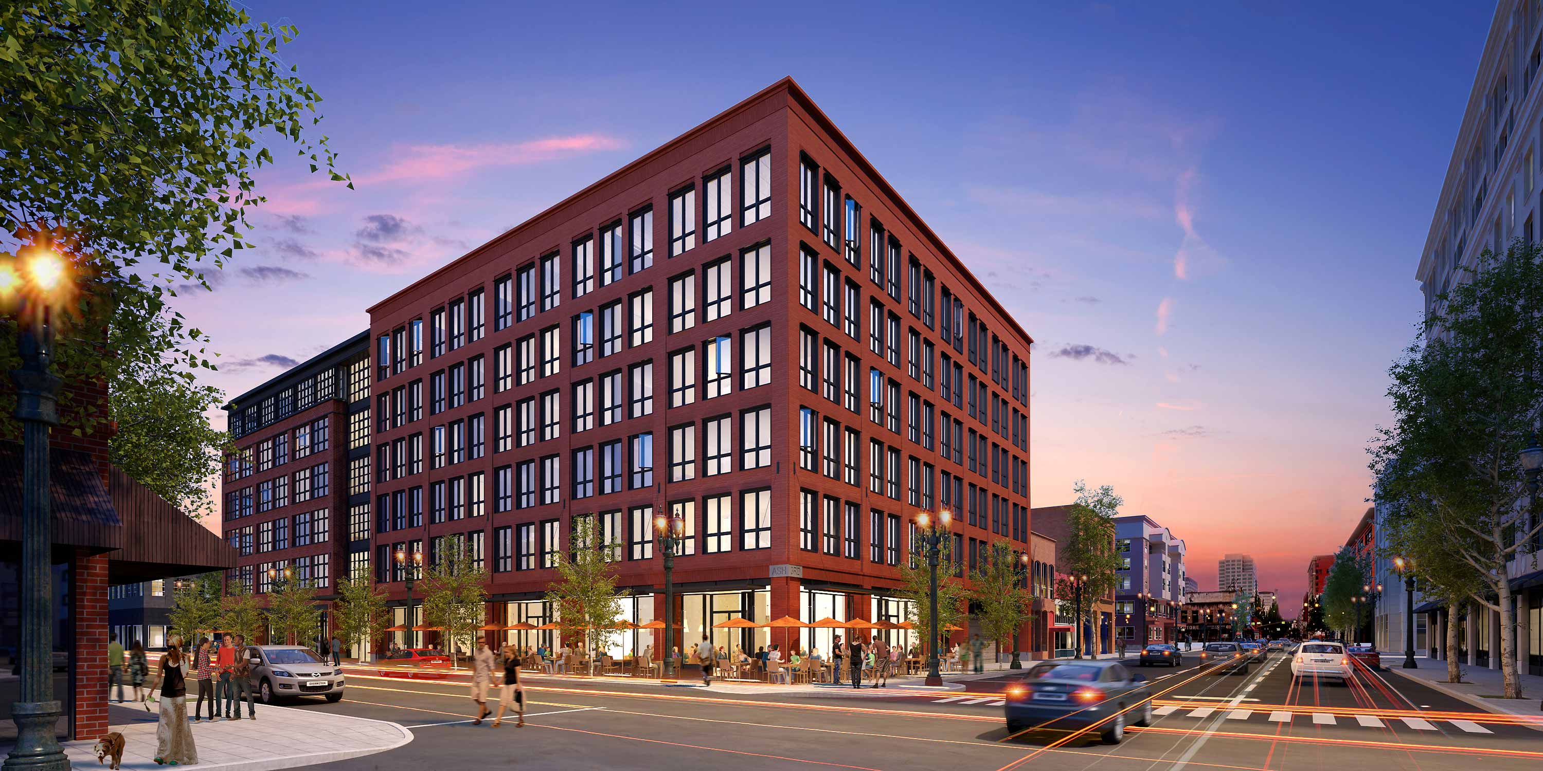 Vibrant urban city live at 230 Ash luxury apartments in downtown Portland