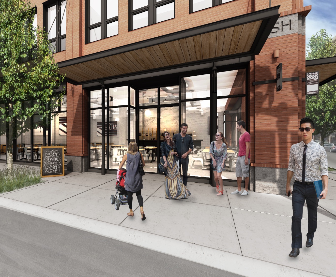 Corner of SE Ash and SE 3rd Ave in downtown Portland Oregon